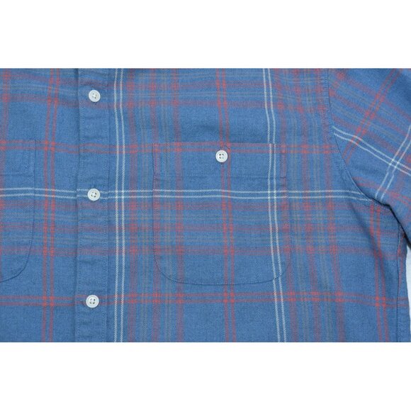 Bonobos Flannel Men's Shirt Size XL Slim Fit Blue Plaid Long Sleeve Button Up - Picture 3 of 13